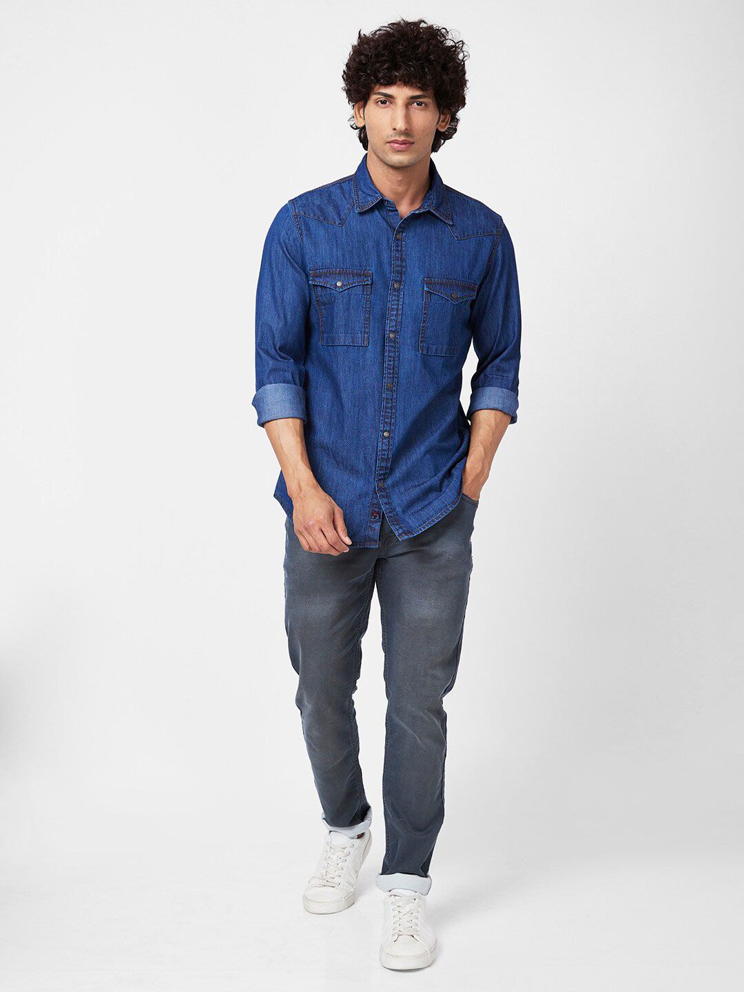 SPYKAR Men Slim Fit Cotton Casual Shirt