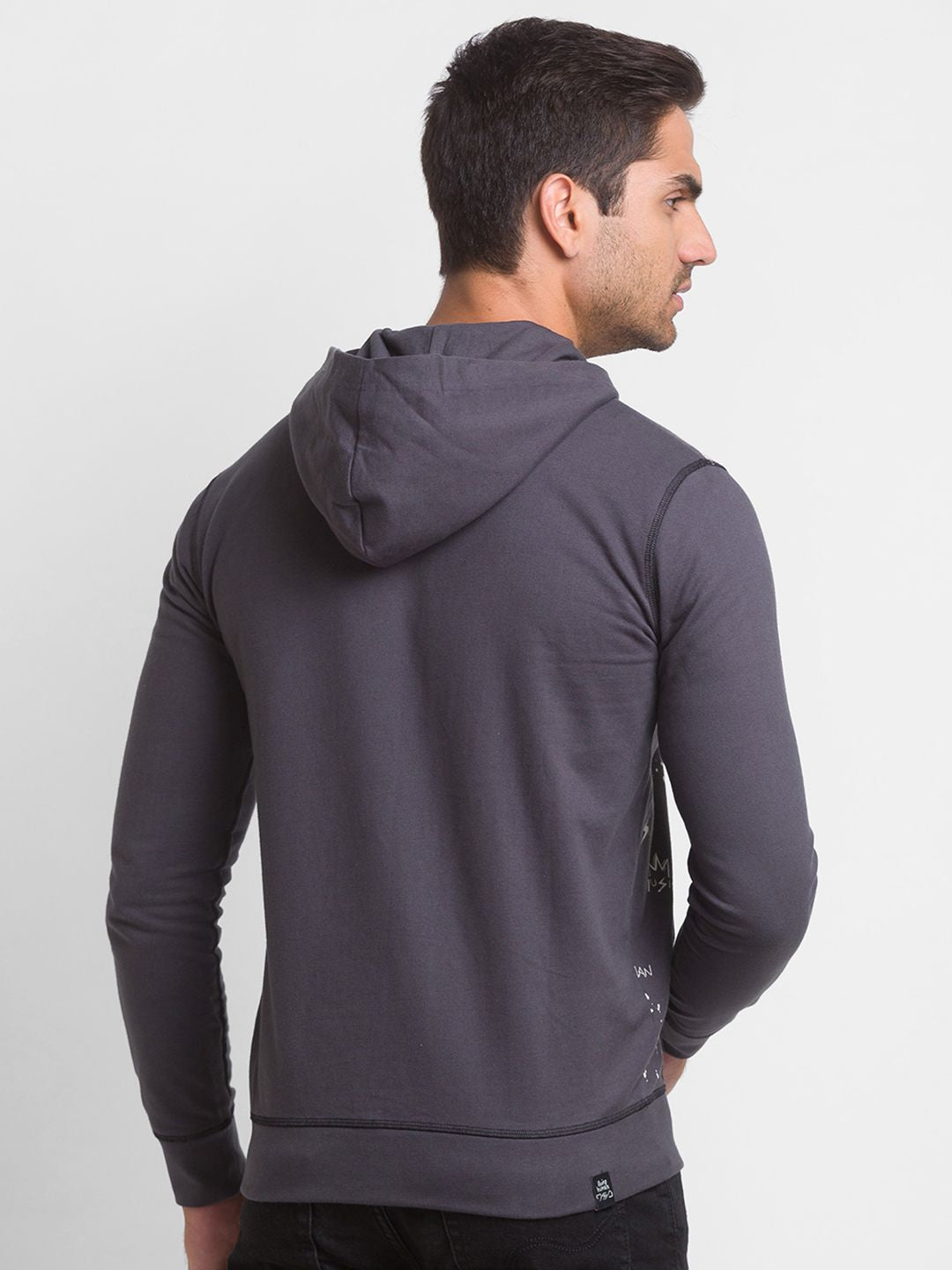 Being Human Men Charcoal Printed Sweatshirt