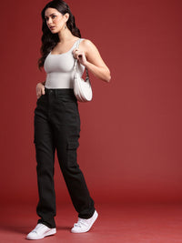 all about you Women Straight Fit Cargo Jeans