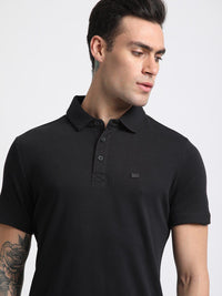 THE BEAR HOUSE Polo Collar Slim Fit Pure Cotton T-shirt