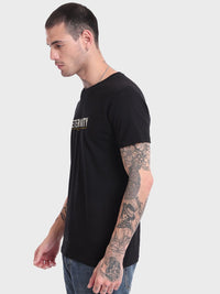 Bewakoof Black Eternity Graphic Printed T-shirt