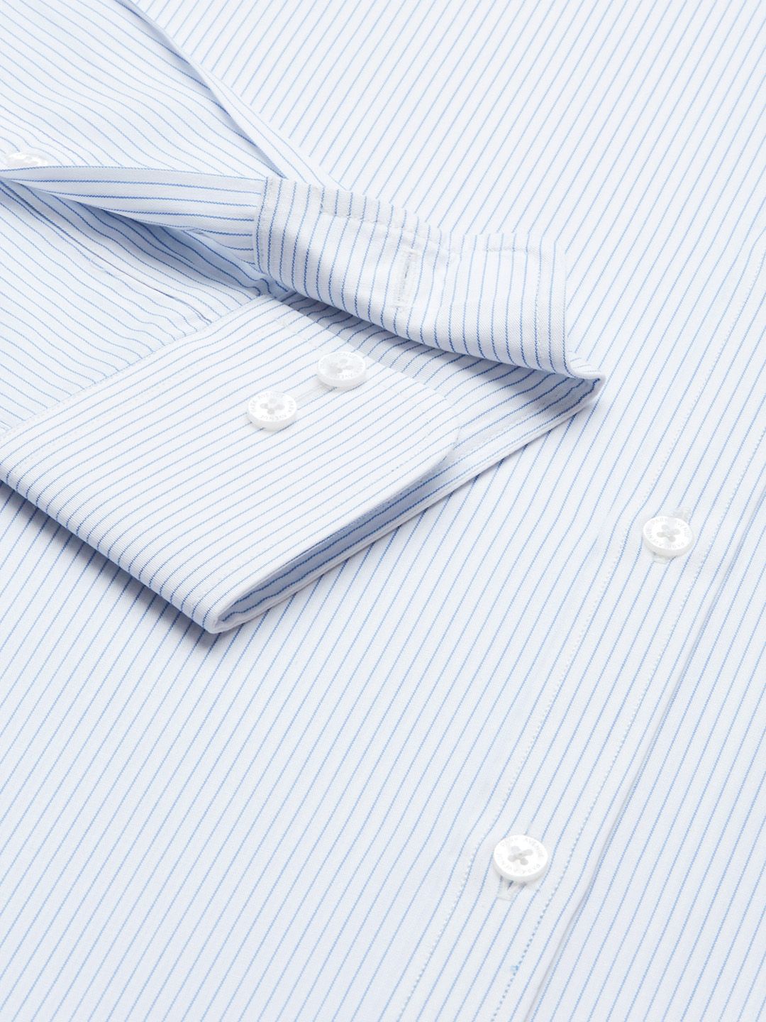Park Avenue Men Blue Slim Fit Striped Formal Shirt