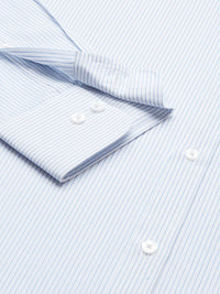 Park Avenue Men Blue Slim Fit Striped Formal Shirt