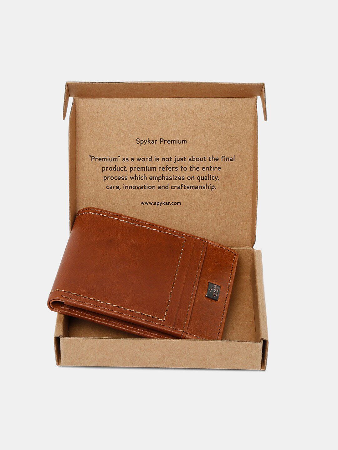 SPYKAR Men Brown Leather Two Fold Wallet