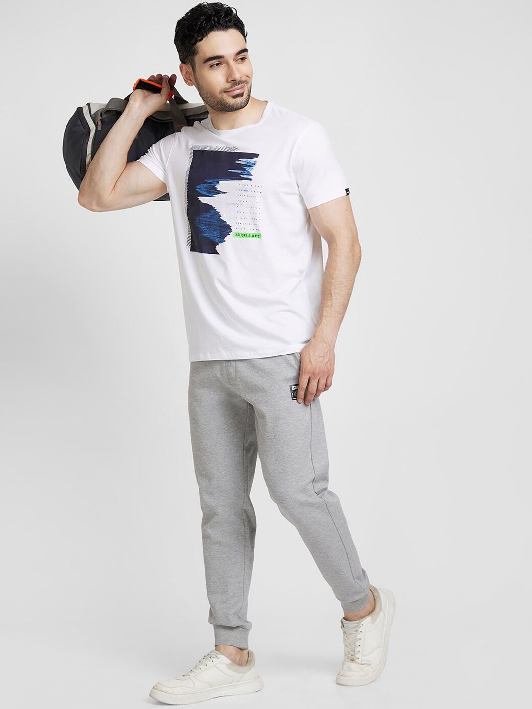 SPYKAR Men Mid-Rise Cotton Joggers