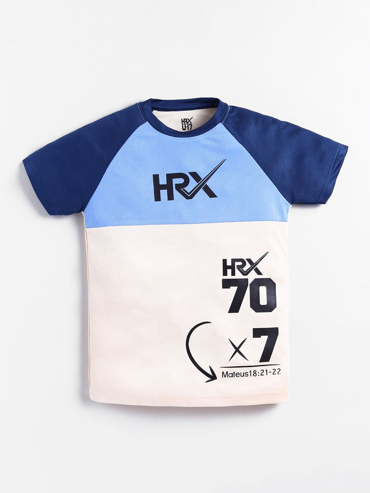 HRX by Hrithik Roshan U17 Boys Rapid Dry Printed T-shirt with Shorts