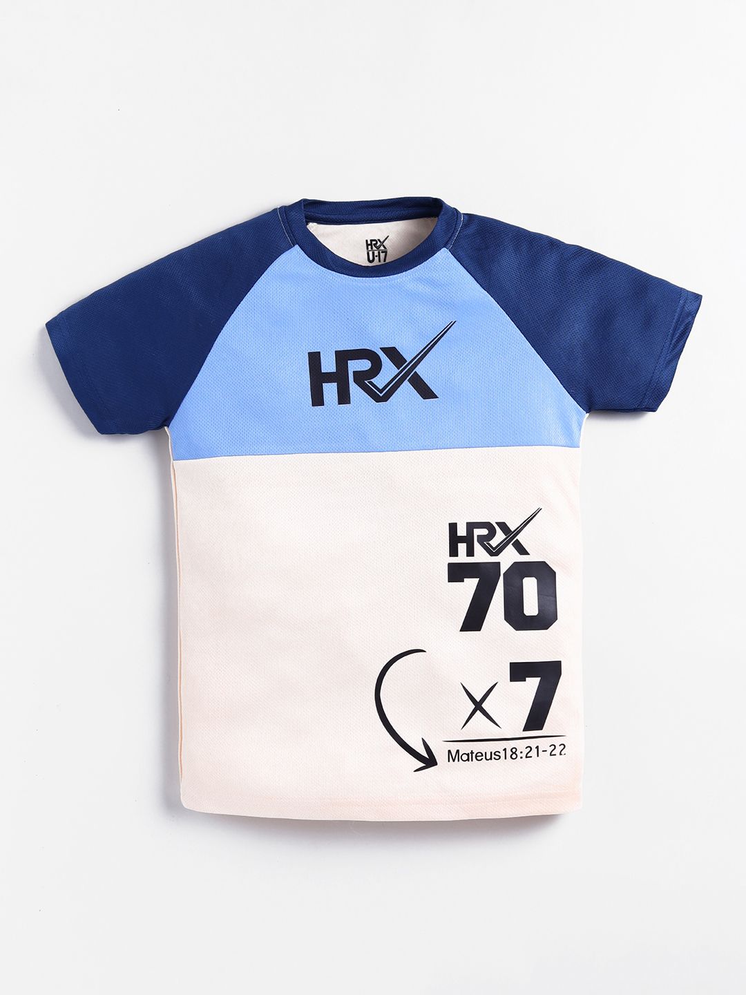 HRX by Hrithik Roshan U17 Boys Rapid Dry Printed T-shirt with Shorts