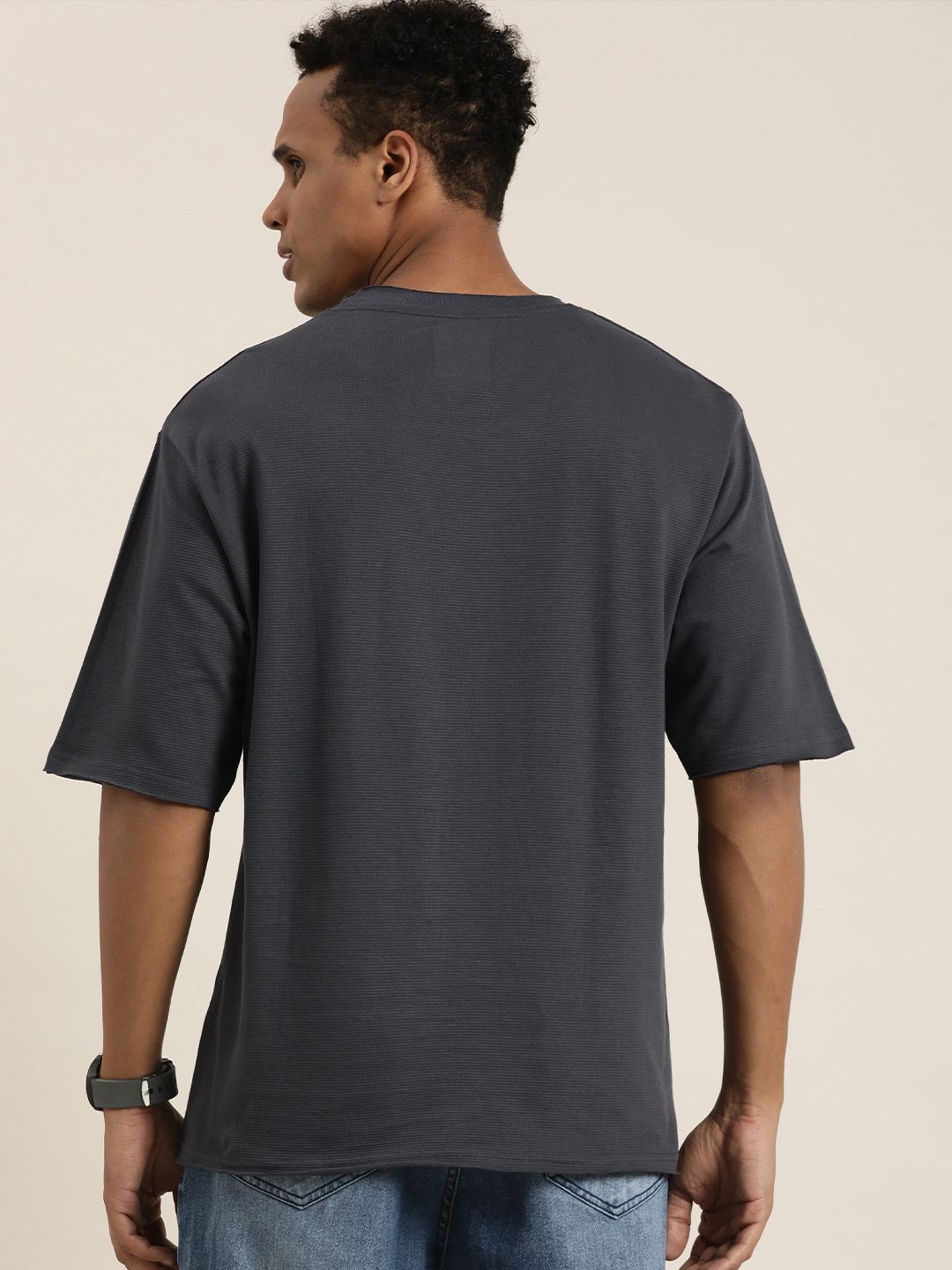 DILLINGER Men Honeycomb Structure Oversized Pocket T-shirt