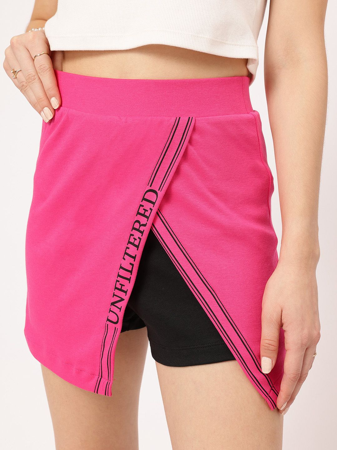 DressBerry Sporty Barbie Knitted Contrast Skorts