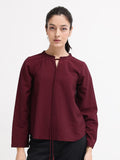 RAREISM Solid Tie-Up Neck Top