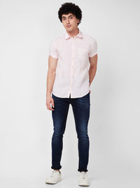 SPYKAR Spread Collar Linen Cotton Slim Fit Shirt