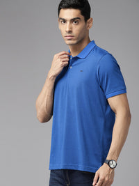 Park Avenue Men Print Polo Collar Slim Fit T-shirt