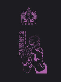 Bewakoof Men Black & Purple Printed Pure Cotton T-shirt