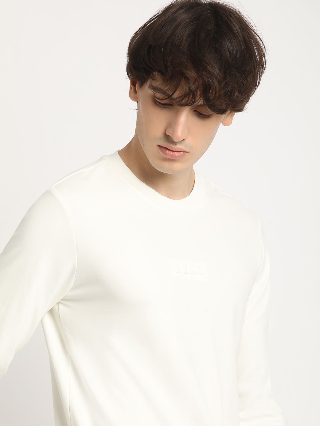 THE BEAR HOUSE Men Crew Neck Full sleeve Solid T-shirt