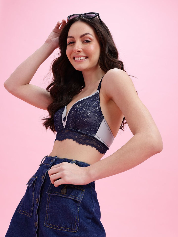 DressBerry Floral Full Coverage Lightly Padded Bralette Bra DRM-DB-MK27D