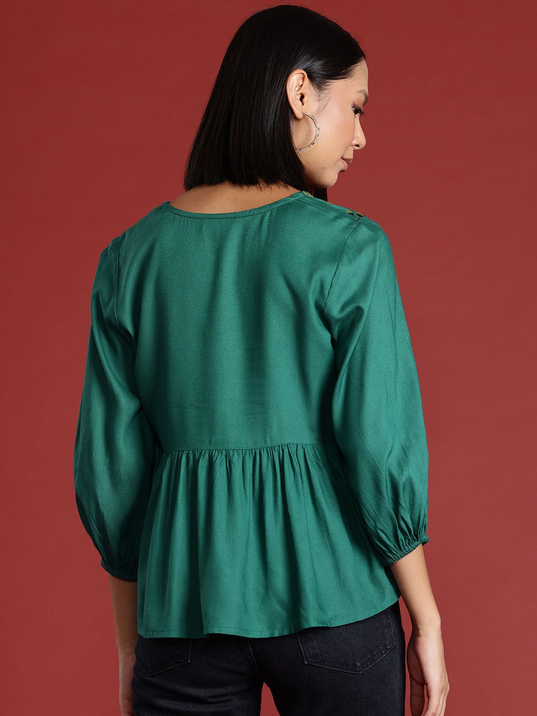 all about you Floral Embroidered Top