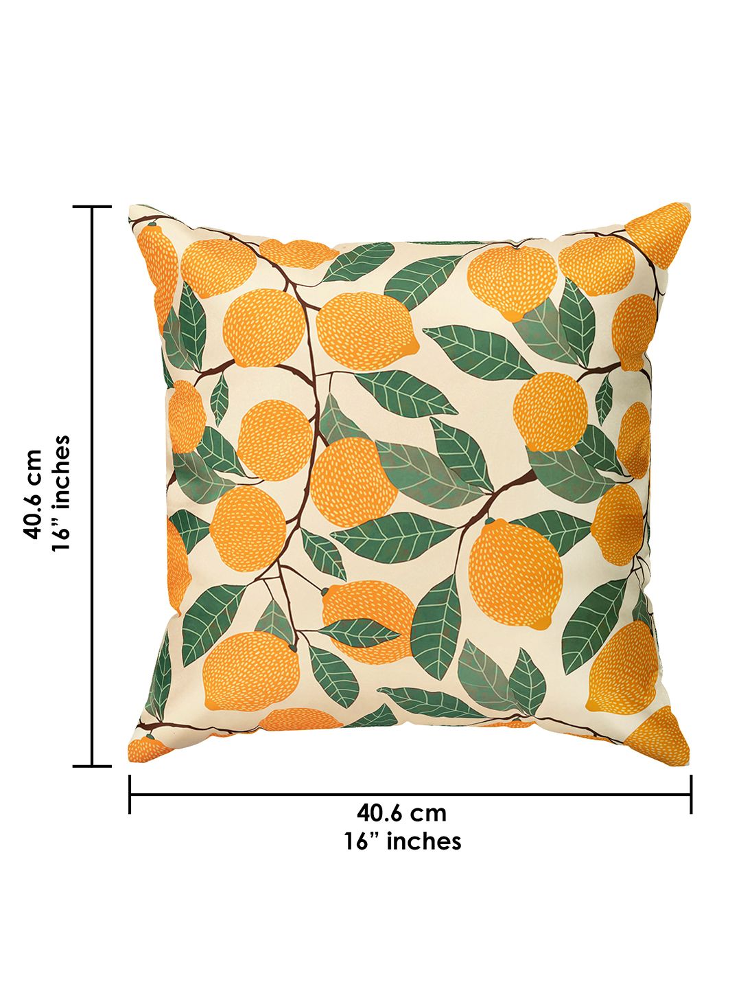 Story@home Yellow & Green 5 Pieces Floral Square Cushion Covers