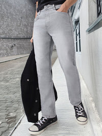 Urbano Fashion Men Straight Fit Heavy Washed Jeans Stretchable