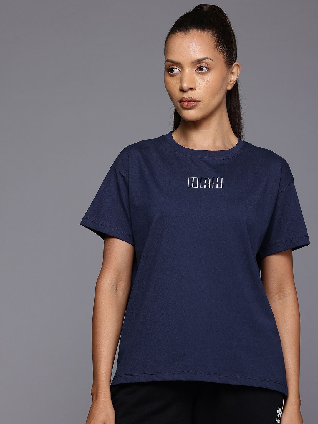 HRX by Hrithik Roshan Women Printed Relaxed Fit T-shirt