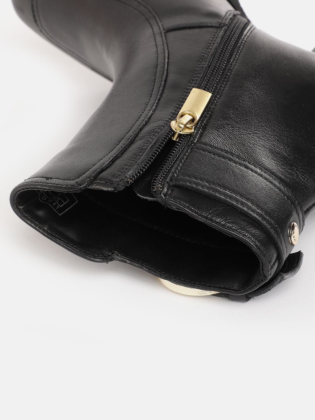 Lino Perros Women Mid-Top Buckle Detailing Block Heel Boots