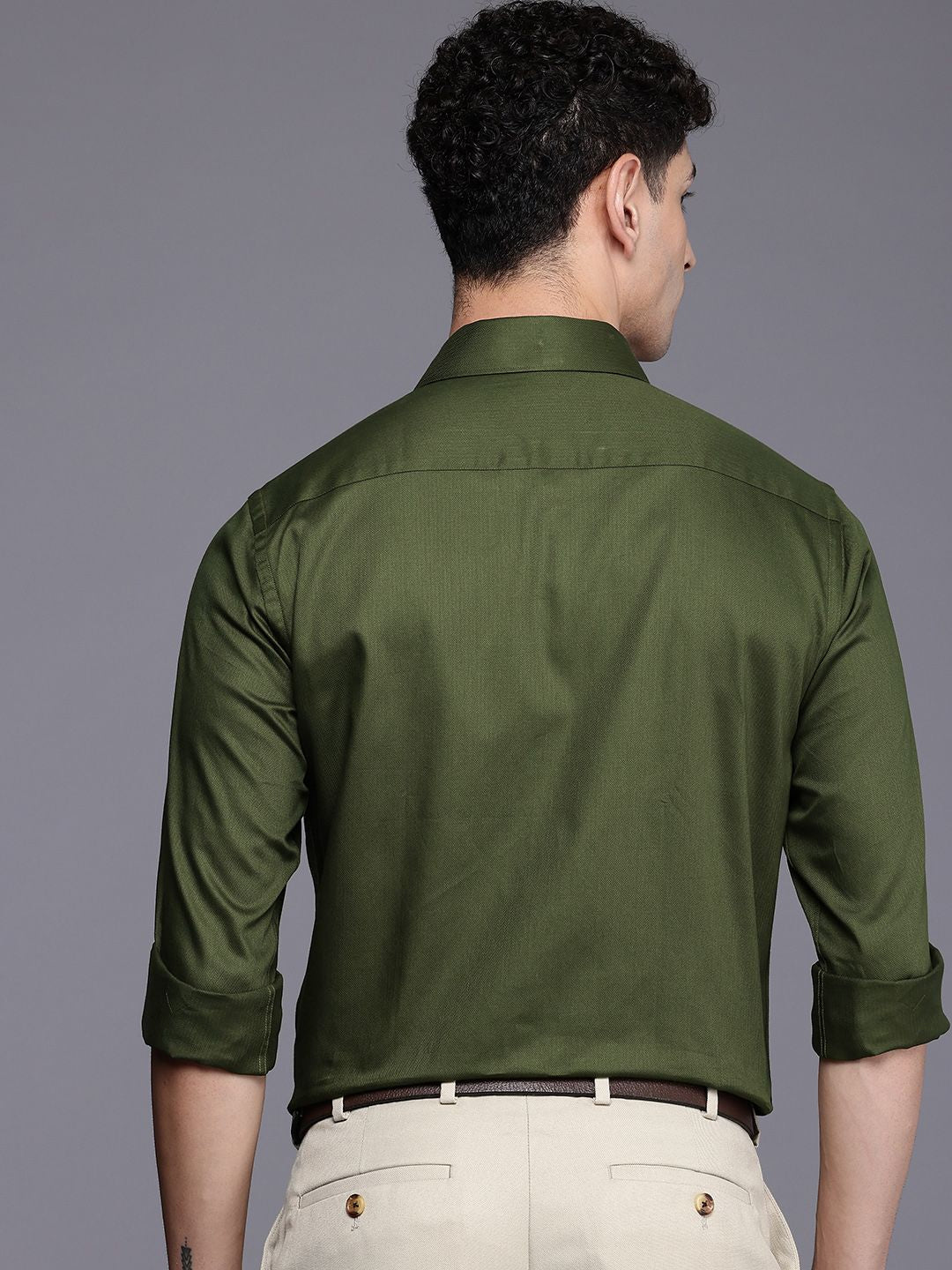 Raymond Self Design Slim Fit Pure Cotton Formal Shirt