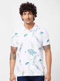 SPYKAR Conversational Printed Polo Collar Cotton Slim Fit T-shirt