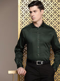House of Pataudi Pure Cotton Pleated Wingtip Collar Party Shirt