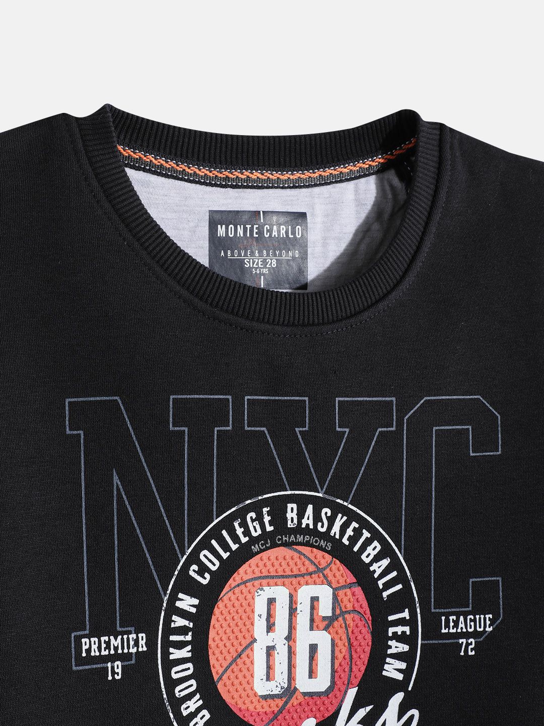 Monte Carlo Boys Typography Printed Sweatshirt