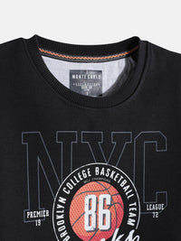 Monte Carlo Boys Typography Printed Sweatshirt