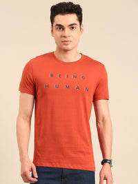 Being Human Typography Printed Pure Cotton T-shirt