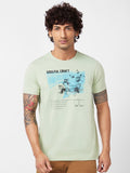 SPYKAR Graphic Printed Round Neck Slim Fit Cotton Casual T-Shirt