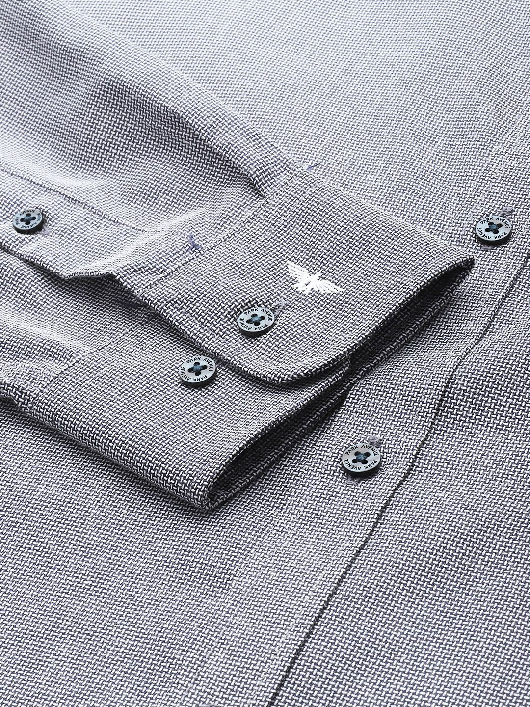 Park Avenue Self-Design Slim Fit Formal Shirt