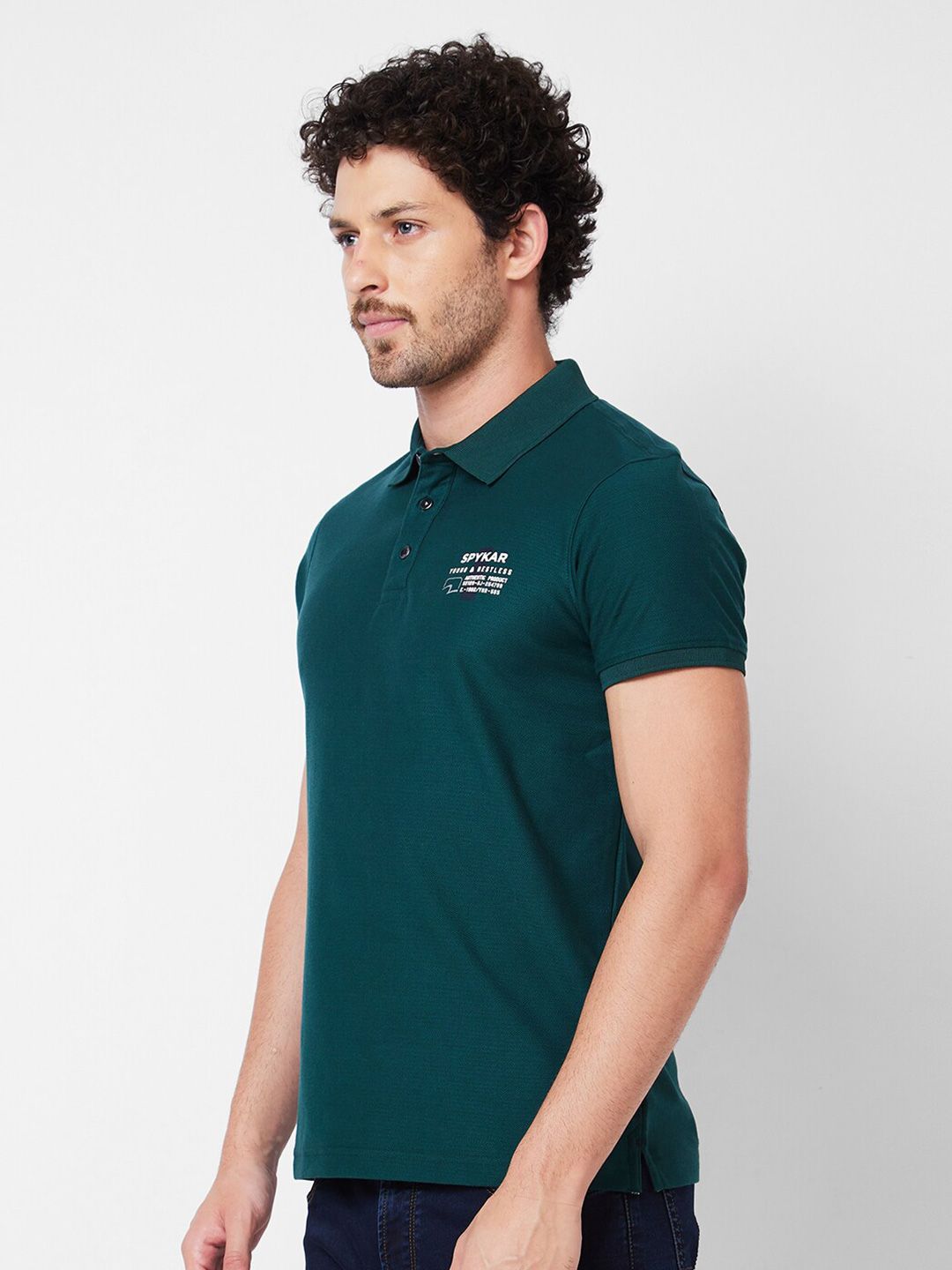 SPYKAR Polo Collar Cotton Slim Fit T-shirt