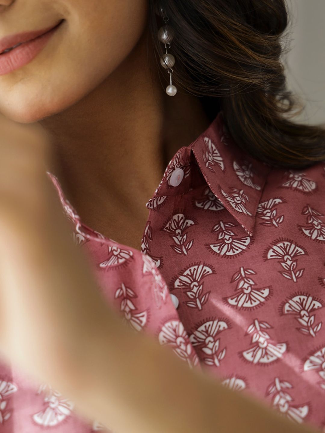 SANSKRUTIHOMES Floral Printed Pure Cotton  Tunic With Palazzo