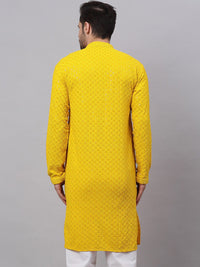 Jompers Men Embroidered Cotton Kurta