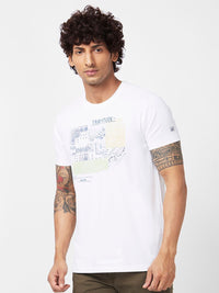 SPYKAR Typography Printed Slim Fit Cotton T-shirt