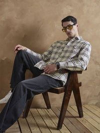DENNISON Oversized Checked Cuban Collar Shirt