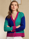 Berrylush Women Colourblocked Cardigan