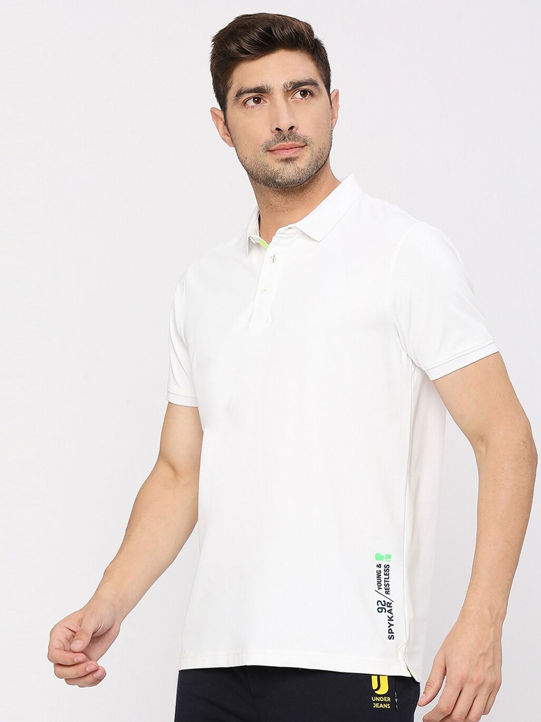 SPYKAR Polo Collar Half Sleeve Cotton T-shirt
