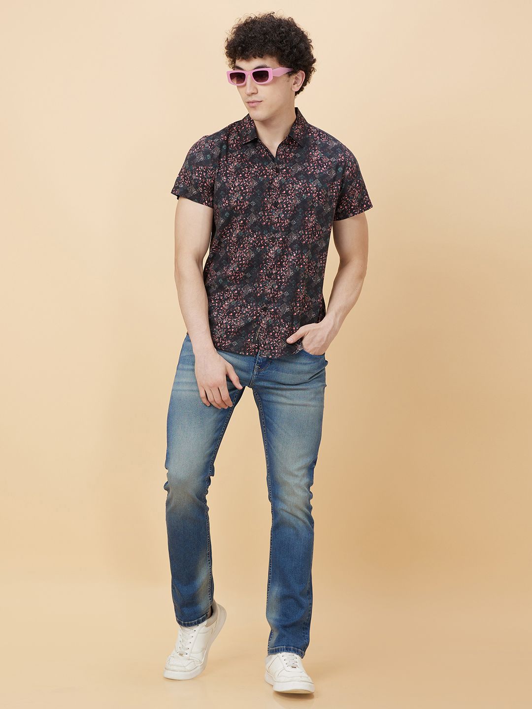 Being Human Men Slim Fit Floral Printed Casual Shirt