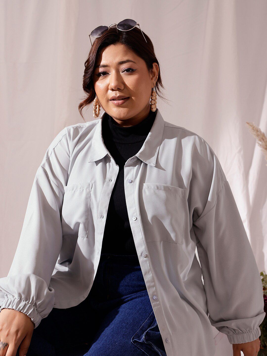 CURVY STREET Plus Size Comfort Casual Shirt