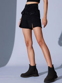 STREET 9 Women High-Rise Denim Shorts