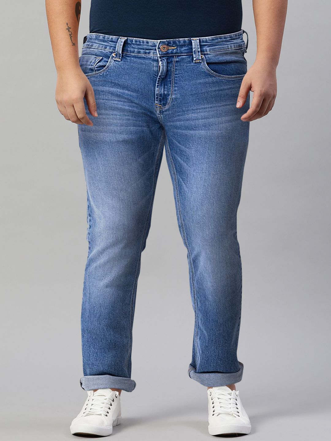 SPYKAR Men Straight Fit Light Fade Stretchable Jeans