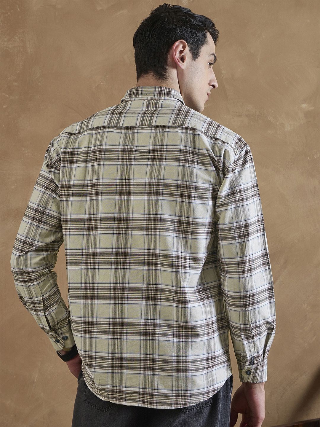 DENNISON Oversized Checked Cuban Collar Shirt