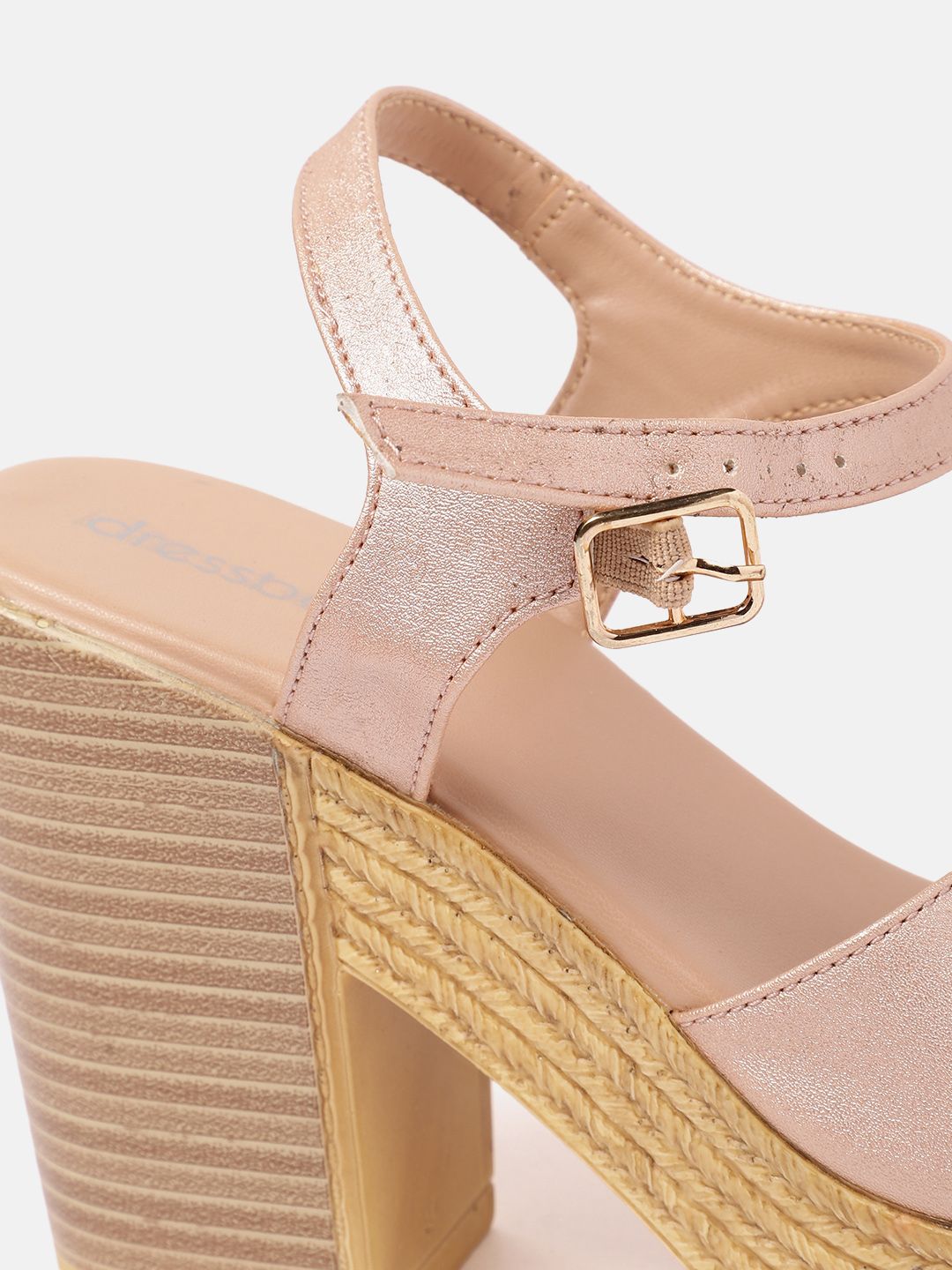 DressBerry Open Toe Block Heels