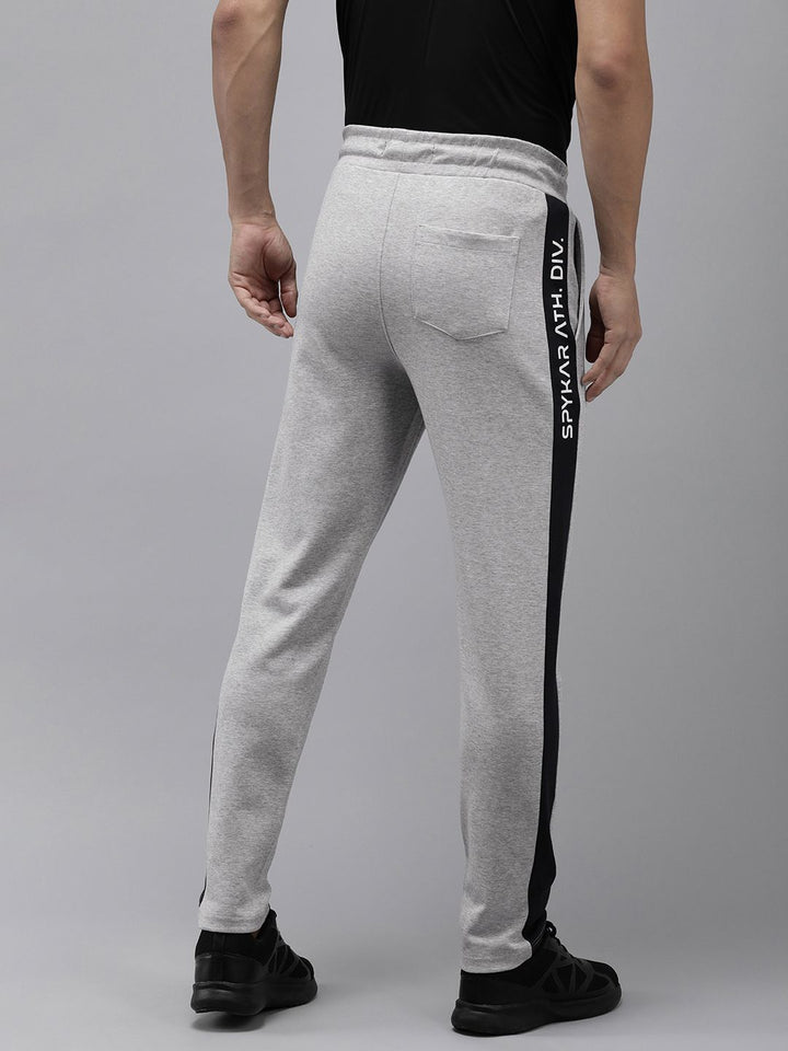 SPYKAR Men Solid Applique Slim Fit Track Pants With Side Stripes