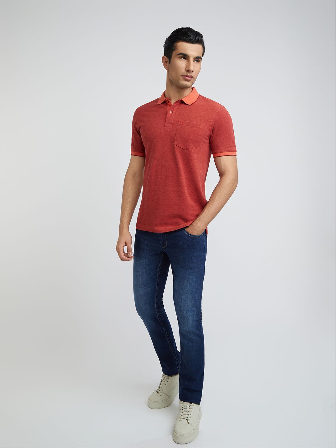 Raymond Pure Cotton Modern Fit Polo Collar T-shirt