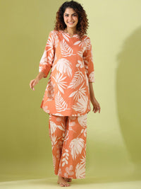 SANSKRUTIHOMES Tropical Printed Pure Cotton Night Suit