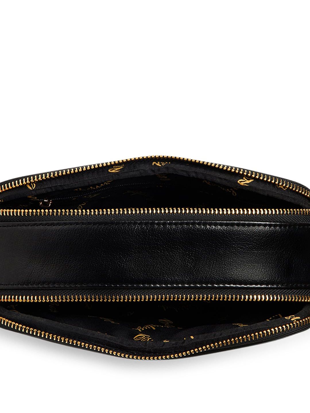 Berrylush Black Textured Structured Sling Bag