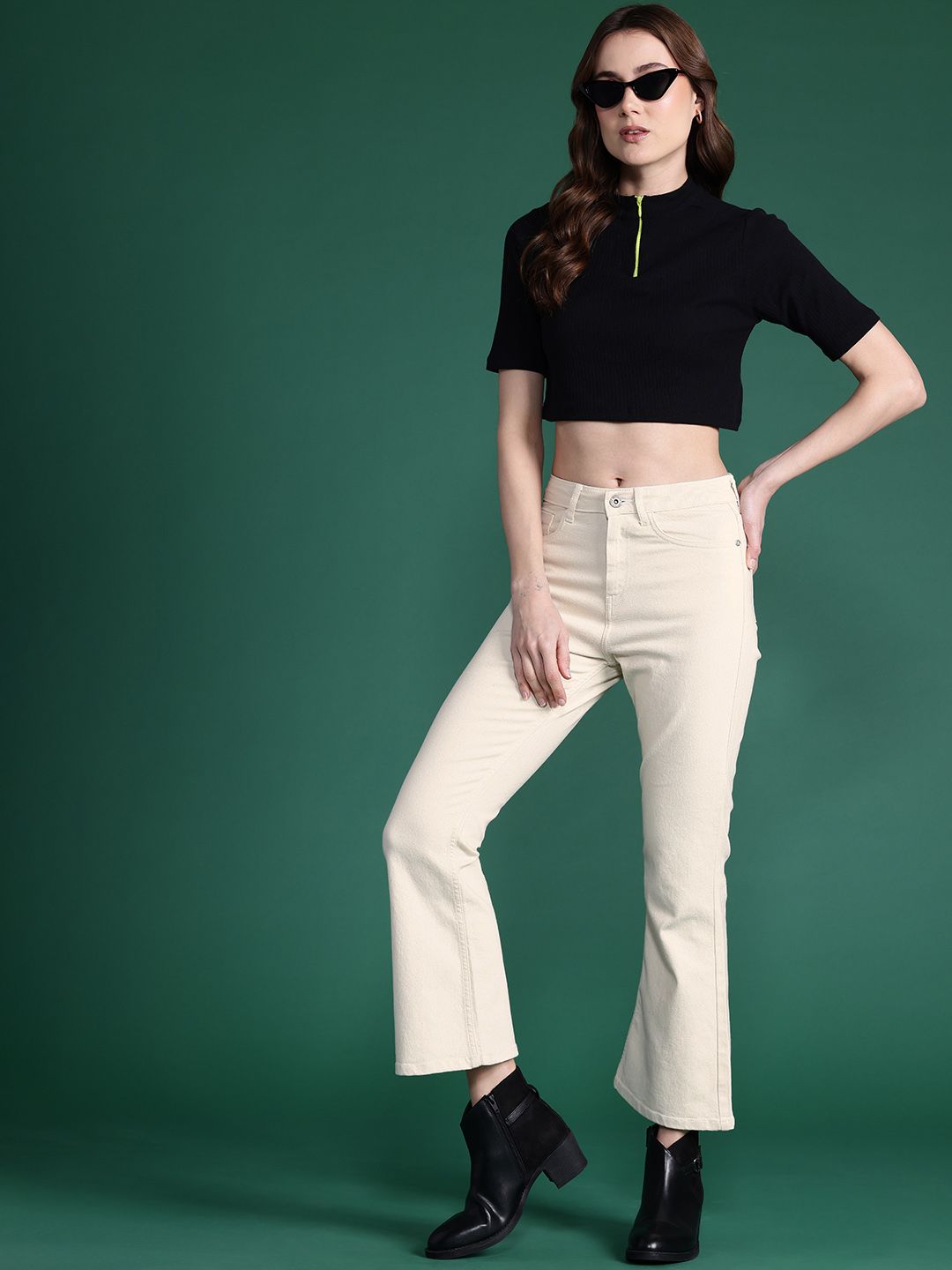 DressBerry Women Flared Stretchable Jeans